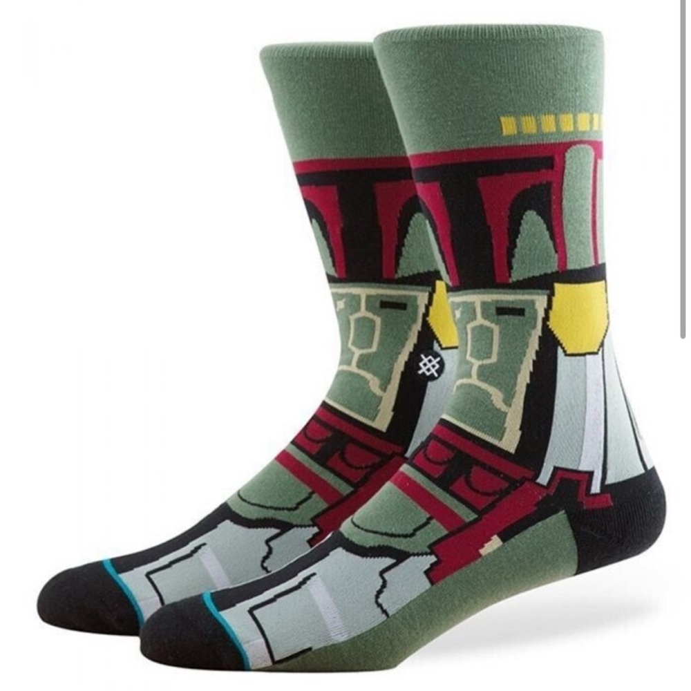 Stance X Star Wars Bobba Fett Men’s Socks NEW Size Medium